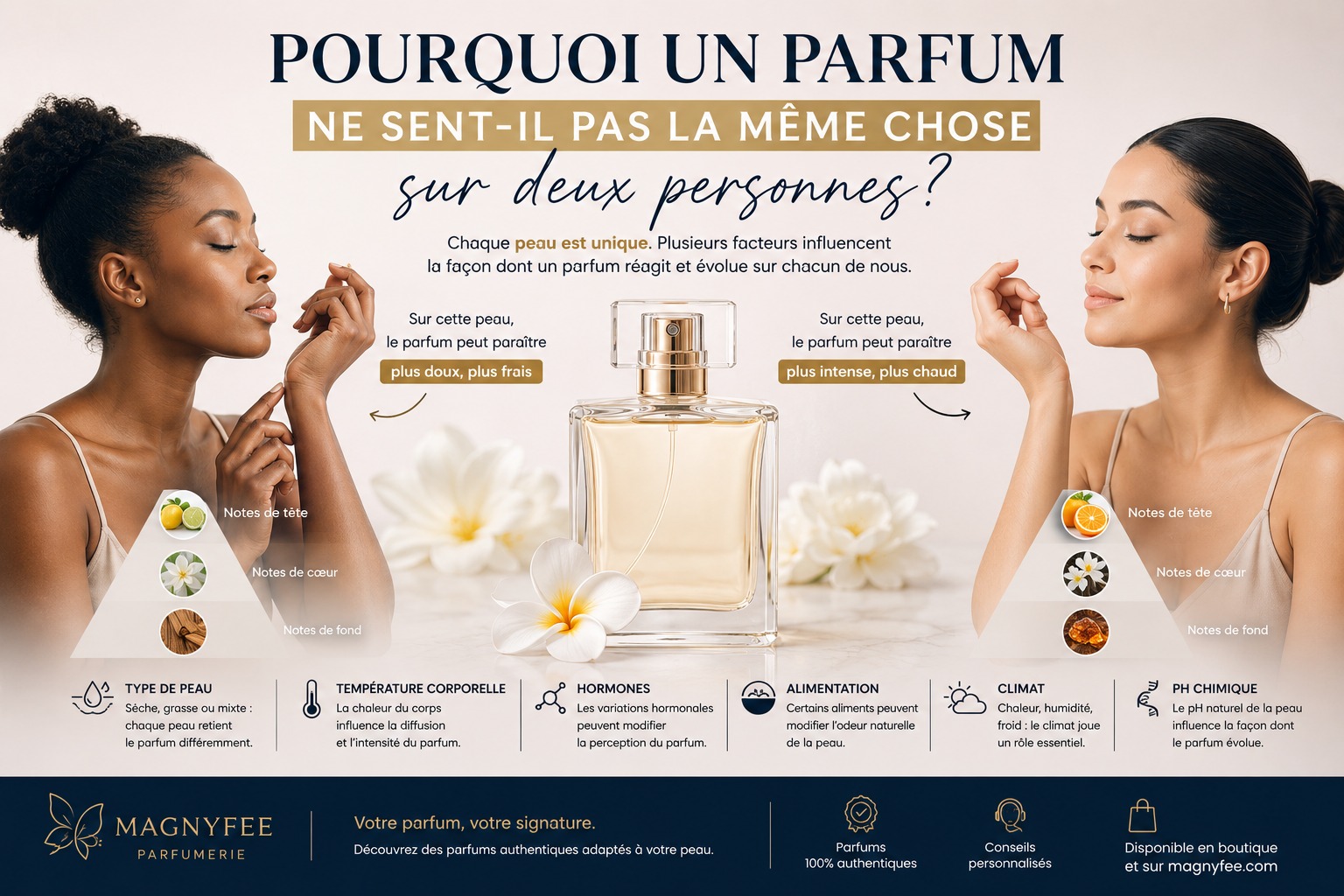 Pourquoi un parfum ne sent-il pas la même chose sur deux personnes ?